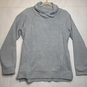 LL BEAN womens S SWEATER‎ Sweatshirt marled Gray cozy lounge